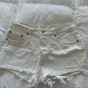 Levi’s Women’s White Denim Shorts